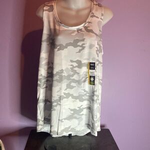 Athletic Works Women's Large Gray Camo Racerback Tank Top Activewear